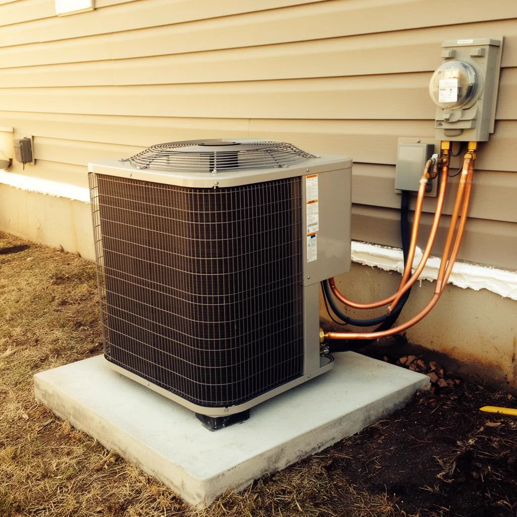 New AC condenser unit installed at a Minneapolis MN residence
